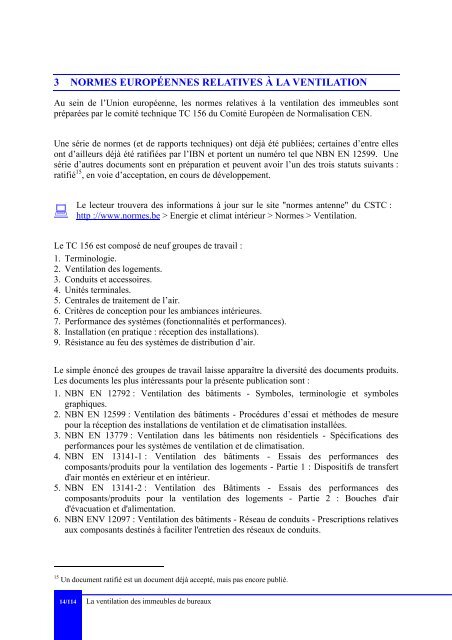 La ventilation des immeubles de bureaux - Energie Wallonie