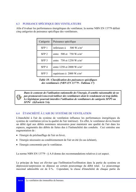 La ventilation des immeubles de bureaux - Energie Wallonie