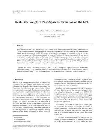 Real-Time Weighted Pose-Space Deformation on the GPU