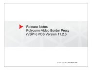 (VBP?) VOS Version 11.2.3 - Polycom
