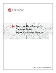 Polycom RealPresence Capture Station Telnet Controller Manual