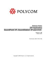 Release Notes - SIP Application - Polycom