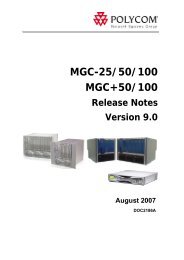 MGC-25 / MGC-50 / MGC-100 / MGC+50 / MGC+100 ... - Polycom