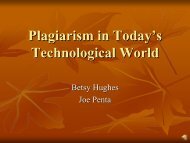 Plagiarism in Today's Technological World - MyWeb at WIT