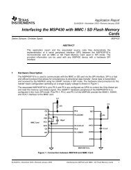 Interfacing the MSP430 with MMC / SD Flash Memory Cards (Rev. A)