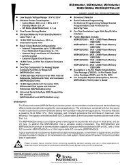 MSP430 Specifications