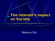 The Internet's Impact on Society - MyWeb at WIT