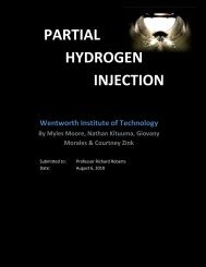 partial hydrogen injection - MyWeb at WIT - Wentworth Institute of ...