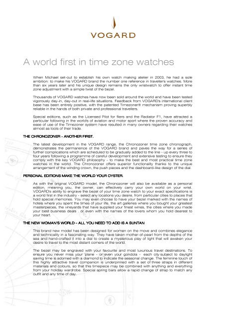 A world first in time zone watches - Watchuseek, World's Most ...