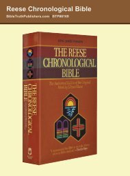 Reese Chronological Bible - Bible Truth Publishers