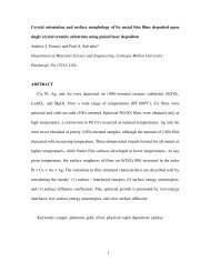 1 Crystal orientation and surface morphology of fcc metal thin films ...