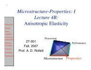 Microstructure-Properties - Materials Science and Engineering