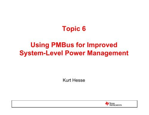 What is PMBus?