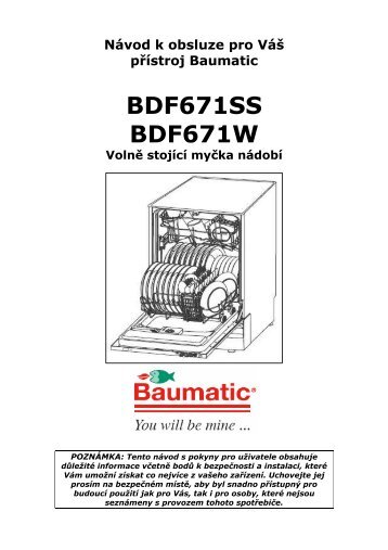 BDF671SS BDF671W - baumatic.cz