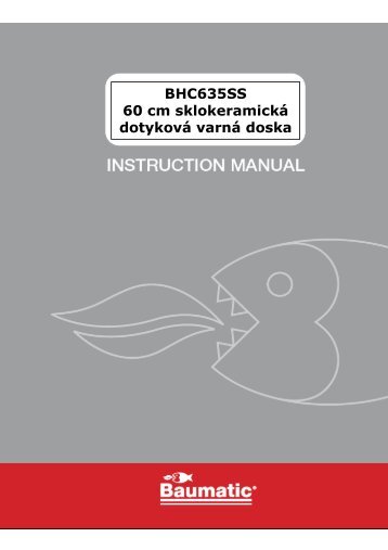 BHC635SS 60 cm sklokeramická dotyková varná doska - baumatic.cz