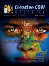 Read the COW Magazine Online - Creative COW Magazine