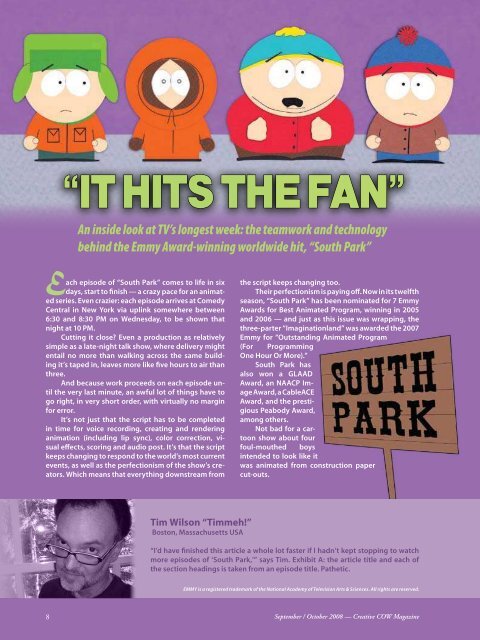 South Park - Creative COW Magazine