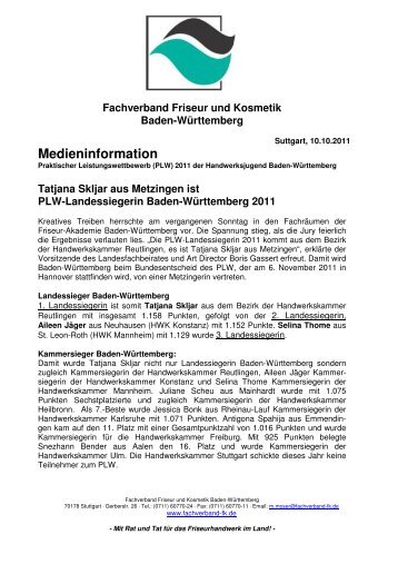 medieninformation_plw2011.pdf - Fachverband Friseur und ...