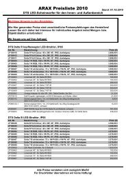 ARAX Preisliste 2010