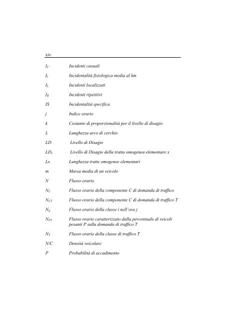 Analisi degli effetti indotti dalla funzionalità stradale sulla sicurezza ...