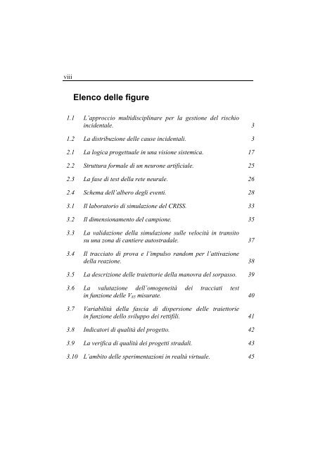 Analisi degli effetti indotti dalla funzionalità stradale sulla sicurezza ...