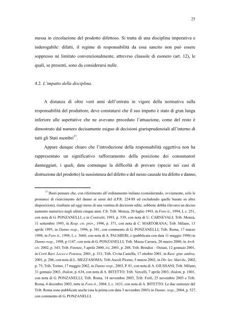 la sicurezza dei prodotti e la responsabilità del produttore nella ...