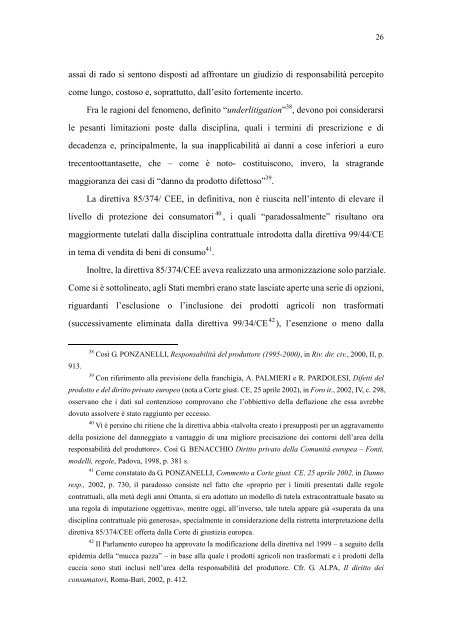 la sicurezza dei prodotti e la responsabilità del produttore nella ...