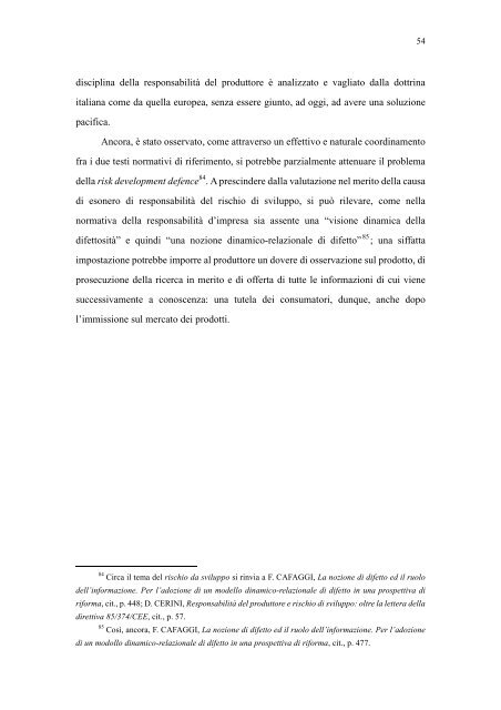 la sicurezza dei prodotti e la responsabilità del produttore nella ...