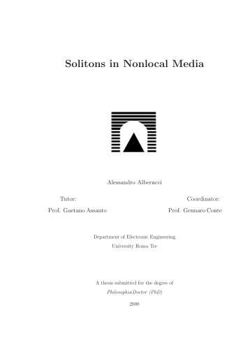 Solitons in Nonlocal Media
