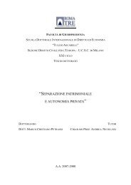 “SEPARAZIONE PATRIMONIALE E AUTONOMIA PRIVATA”