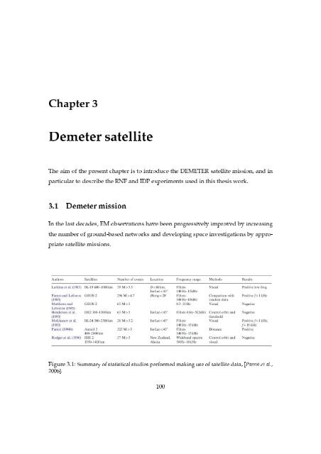 Doctorate Thesis DEMETER Satellite Data Analysis of Seismo ...