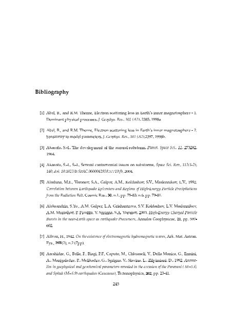 Doctorate Thesis DEMETER Satellite Data Analysis of Seismo ...