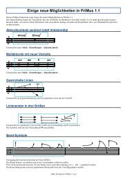 Einige neue Möglichkeiten in PriMus 1.1