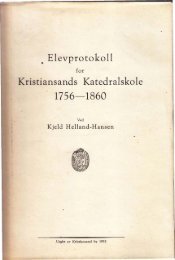 . Elevprotokoll Kristiansands Katedralskole - Digitalarkivet