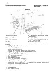 Overview HP Compaq Business Desktop dx2000 microtower HP ...