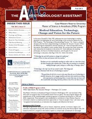 the nesthesiologist assistant - Case Western Reserve University ...