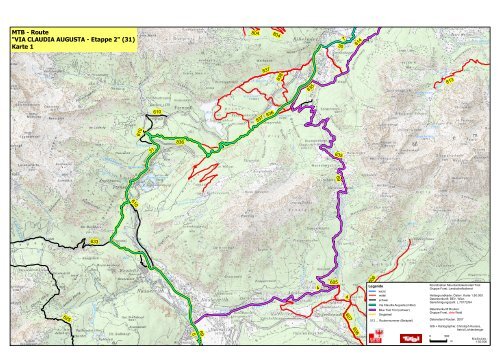 MTB - Route "VIA CLAUDIA AUGUSTA - Etappe 2" (31) Karte 1
