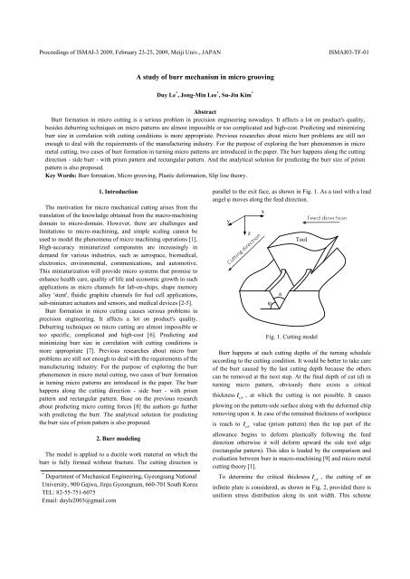 A Study Of Burr Mechanism In Micro Grooving