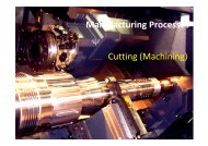 Manufacturing Processes Cutting (Machining)