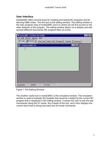 Tutorial, AutoEditNC 4.0