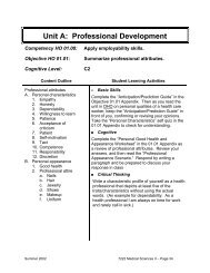 Unit A: Professional Development