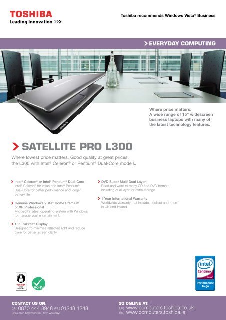 satellite PRo l300 - Laptops - Toshiba