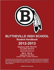 Student Handbook - Blytheville Public Schools