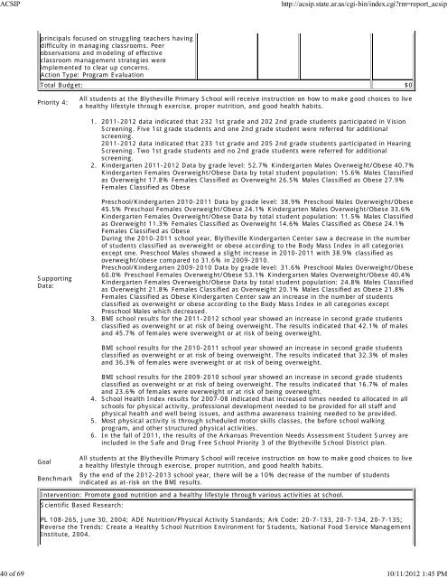 School Plan - Blytheville Public Schools