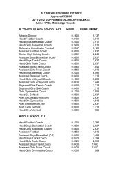 Supplemental Salary Schedule - Blytheville Public Schools