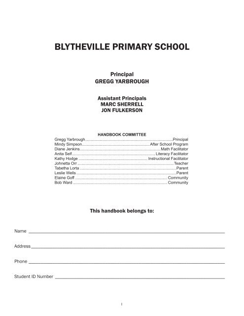 Student Handbook - Blytheville Public Schools