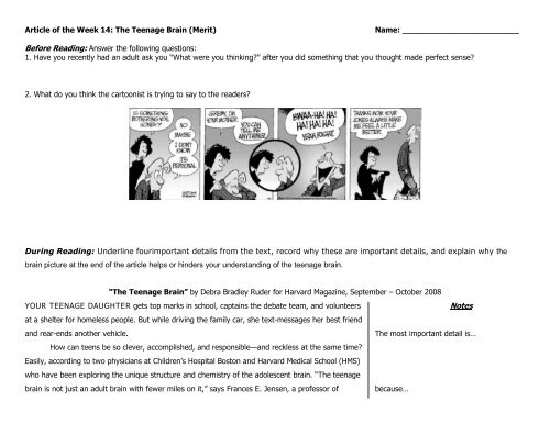 For Teenage Brains Importance Of >> Article Of The Week 14 The Teenage Brain Merit Name For Teenage Brains Importance Of >> Article Of The Week 14 The Teenage Brain Merit Name