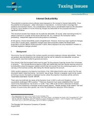 Taxing Issues - Interest Deductibility - Standard Life