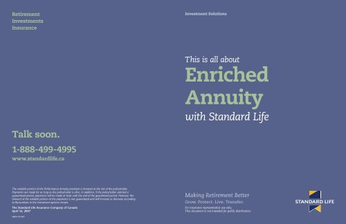 This is all about Enriched Annuity (5885A) - Standard Life