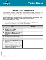 Corporate vs. Personal Ownership Checklist - Standard Life